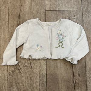 American princess white/cream cardigan 2T